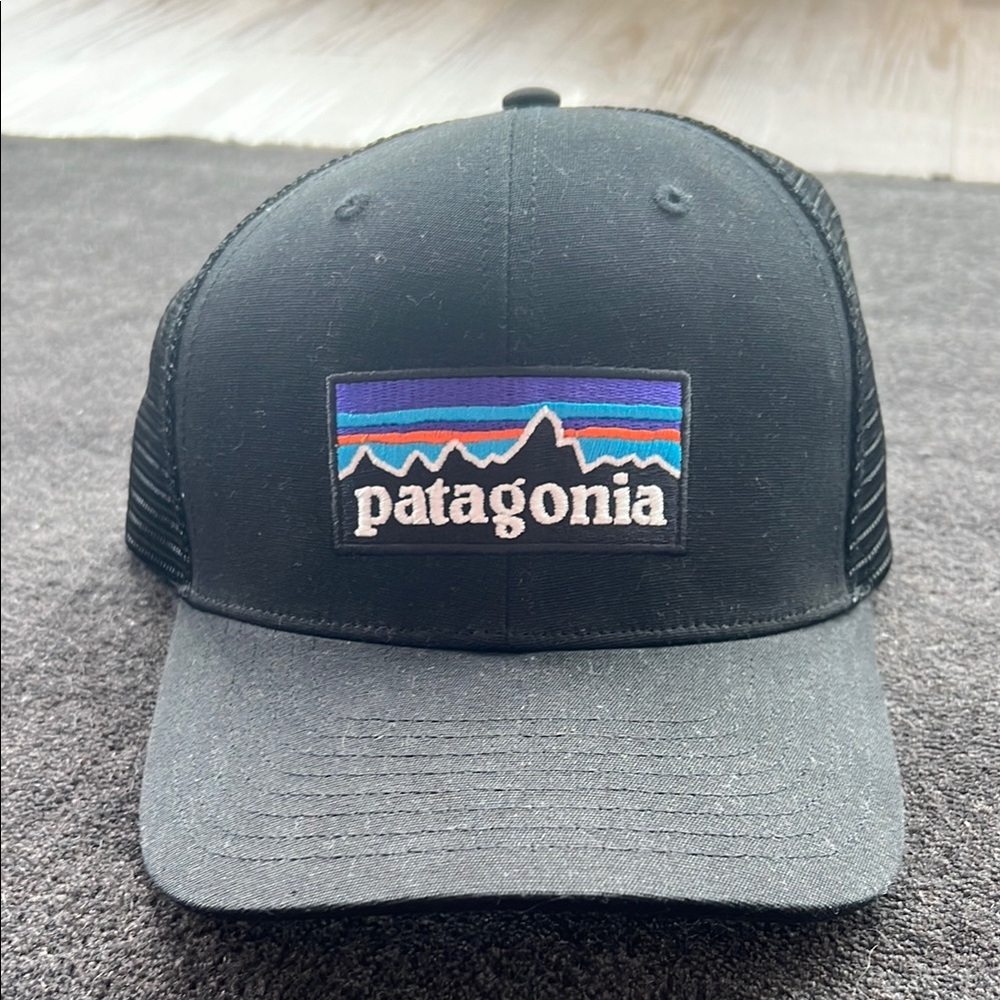 Patagonia Black Cap with Vibrant Logo